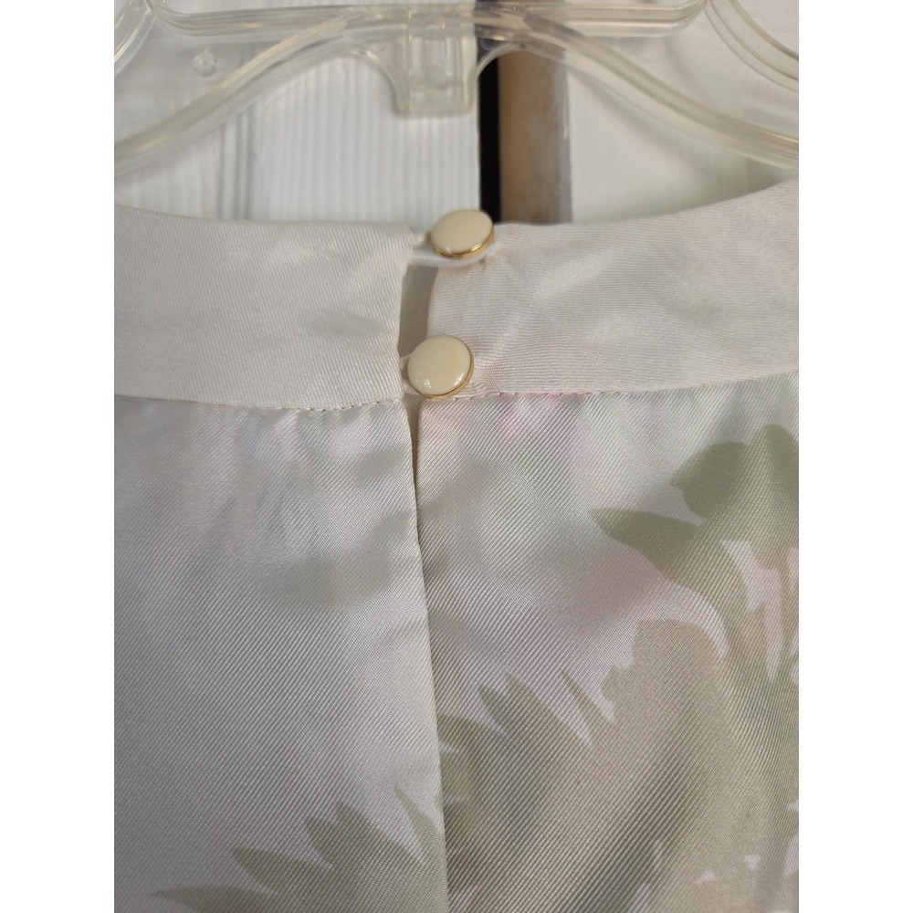 Per Se Women Silk Halter Tank Top Brown Button Sleeveless Size 12 - Picture 7 of 9